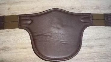 Stollenschutzgurt aus Leder, dunkelbraun, 115 cm